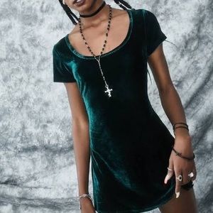 Vintage 90s Velvet Empire waist dress